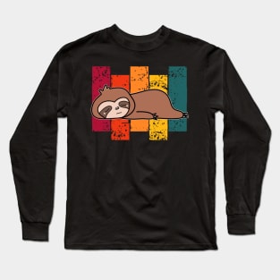 Colorful Sloth Long Sleeve T-Shirt